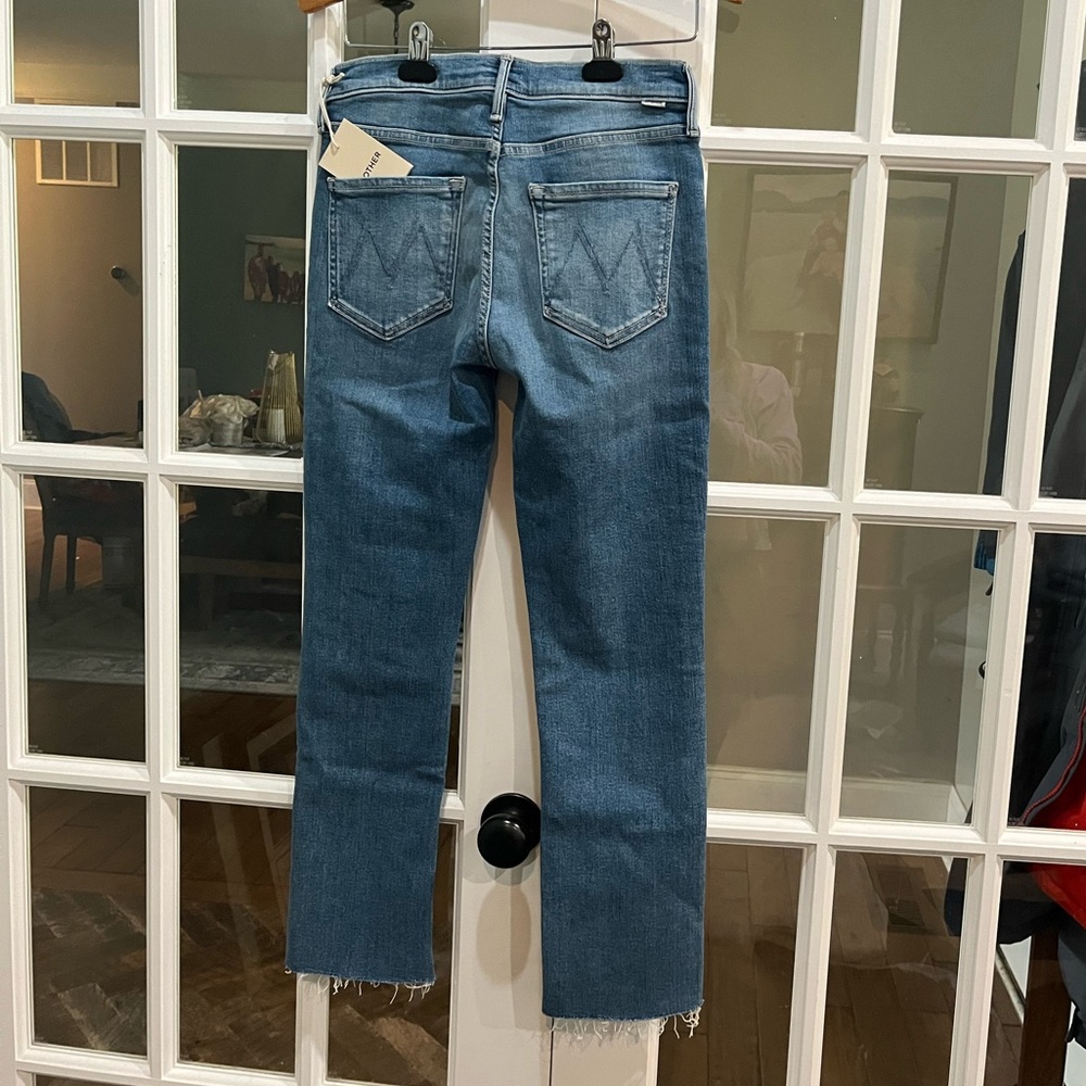 Mother The Dazzler mid-rise straight leg ankle fray Jean - Picture 16 of 16